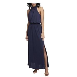 COPY - Rachel Roy Navy Blue Maxi Dress, Rachel Roy, Mock Neck